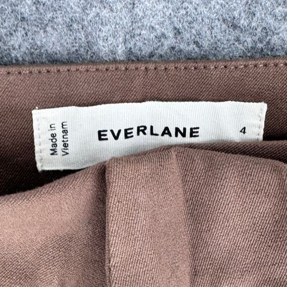 Everlane The Bi-Stretch Flare Pant Cotton Stretch Trouser Brown Size 4 - Picture 4 of 6
